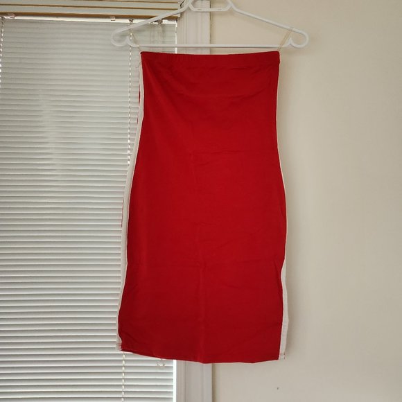 Casual Strapless Red Bodycon - Picture 2 of 2